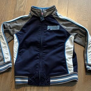 Boys 3T Puma Blue and Gray Track Jacket